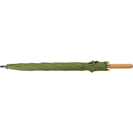 23' Impact AWARE™ RPET 190T Auto-Open Bambus-Schirm, Grün , grün, PET - recycelt, 79,50cm (Höhe), Bild 3
