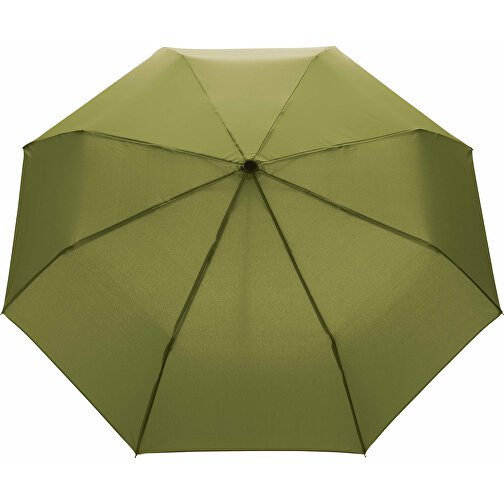 20.5' Impact AWARE™ RPET 190T Pongee Bambus Mini-Schirm, Grün , grün, PET - recycelt, 58,00cm (Höhe), Bild 2