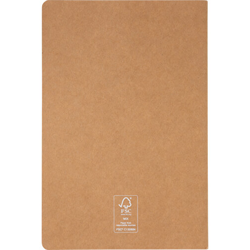 A5 Softcover Notizbuch, Braun , braun, Papier, 21,00cm x 0,50cm (Länge x Höhe), Bild 3