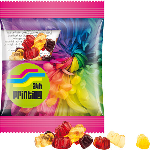 Minipose, Trolli frugtgelébjørne, blandede farver, 30% frugtsaft kvalitet Exquisit, Billede 1