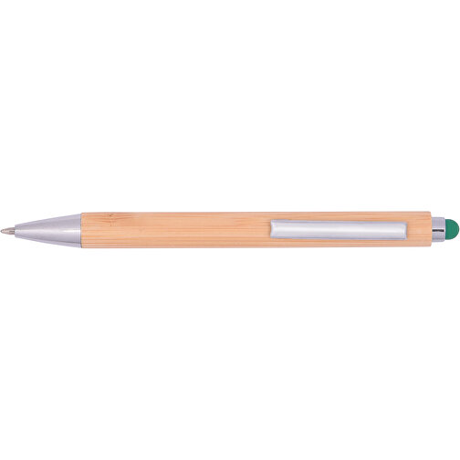 Kugelschreiber TOUCHY , grün, Bambus / Metall, 14,00cm (Länge), Bild 3