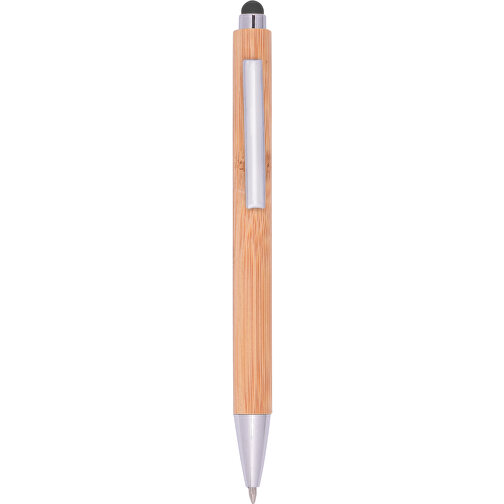 Kugelschreiber TOUCHY , schwarz, Bambus / Metall, 14,00cm (Länge), Bild 1