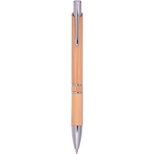 Kugelschreiber TUCSON BAMBOO , braun, silber, Bambus / Metall, 14,00cm (Länge), Bild 1