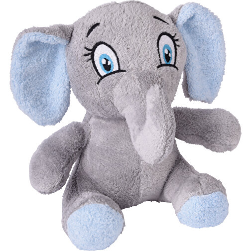 Plüsch-Elefant MALIK , blau, grau, Polyester, 25,00cm (Länge), Bild 1