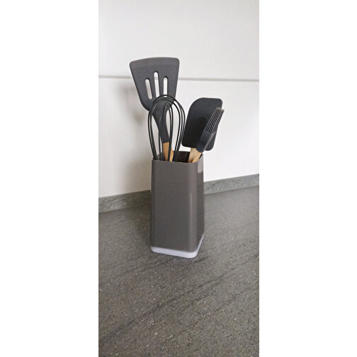 5-teiliges Küchenset COOKING TOOLS , grau, Kunststoff / Holz / Silikon, 8,00cm x 32,00cm x 8,00cm (Länge x Höhe x Breite), Bild 5