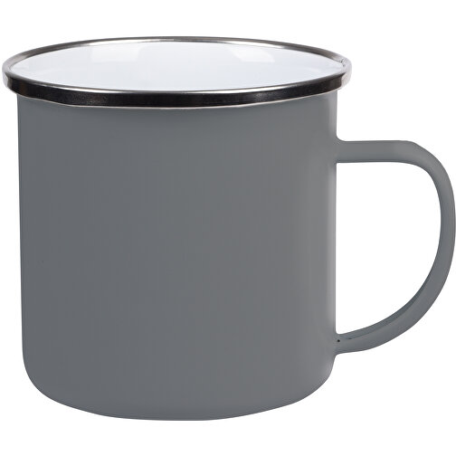 Emaille-Trinkbecher VINTAGE CUP , grau, Edelstahl / Emaille, 8,50cm (Höhe), Bild 1