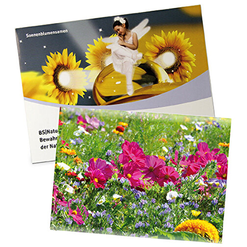 Samentütchen Gross - Standardpapier - Sommerblumenmischung , individuell, Saatgut, Papier, 11,50cm x 15,60cm (Länge x Breite), Bild 1