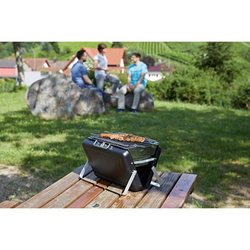 Grill walizkowy BUDDY - mobilny grill weglowy na spontaniczne grillowanie, Obraz 3