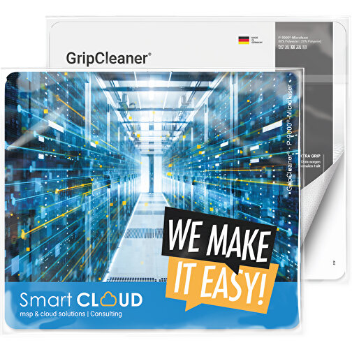 All-Inclusive GripCleaner® 4in1 Mousepad 23x20 Cm , Polyclean, individuell, P-9000®-Microfaser (80% Polyester | 20% Polyamid), 20,00cm x 23,00cm (Höhe x Breite), Bild 2