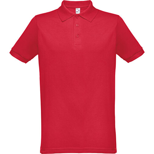 THC BERLIN. Kurzarm-Poloshirt Für Herren , rot, Baumwolle und Polyester, L, 74,00cm x 1,00cm x 54,00cm (Länge x Höhe x Breite), Bild 1