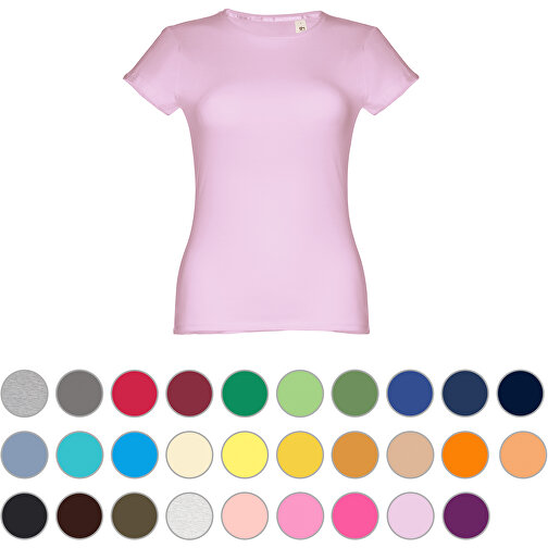 THC SOFIA. Tailliertes Damen-T-Shirt , korallenorange, 100% Baumwolle, L, 64,00cm x 1,00cm x 47,00cm (Länge x Höhe x Breite), Bild 4