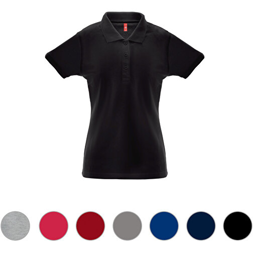 THC BERLIN WOMEN. Damen Poloshirt , schwarz, Baumwolle und Polyester, M, 46,00cm x 1,00cm x 64,00cm (Länge x Höhe x Breite), Bild 4