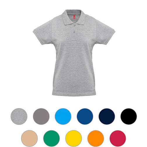 THC MONACO WOMEN. Damen Poloshirt , wasserblau, Baumwolle, S, 62,00cm x 1,00cm x 43,00cm (Länge x Höhe x Breite), Bild 4