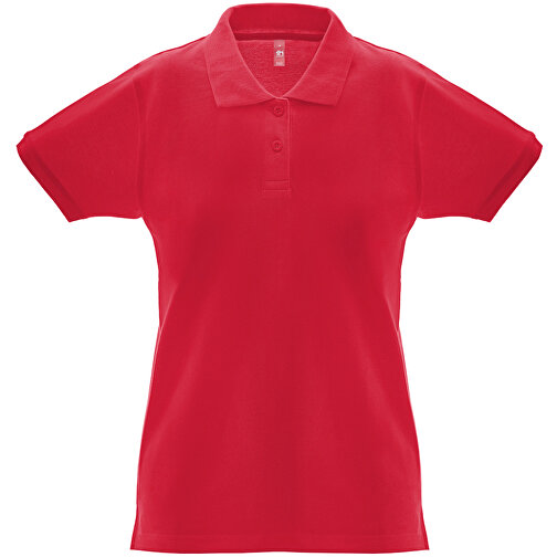 THC MONACO WOMEN. Damen Poloshirt , rot, Baumwolle, L, 66,00cm x 1,00cm x 49,00cm (Länge x Höhe x Breite), Bild 1
