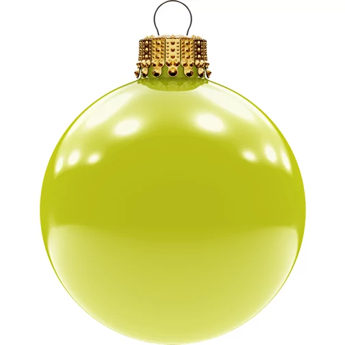 Boule de Noël moyenne 66 mm, couronne or, brillant, Image 1