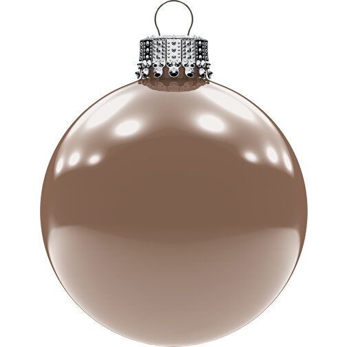 Petite boule de Noël 57 mm, couronne argentée, brillante, Image 1