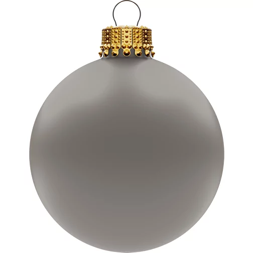 Petite boule de Noël 57 mm, couronne dorée, mate, Image 1