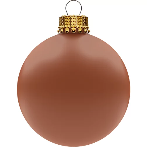 Petite boule de Noël 57 mm, couronne dorée, mate, Image 1