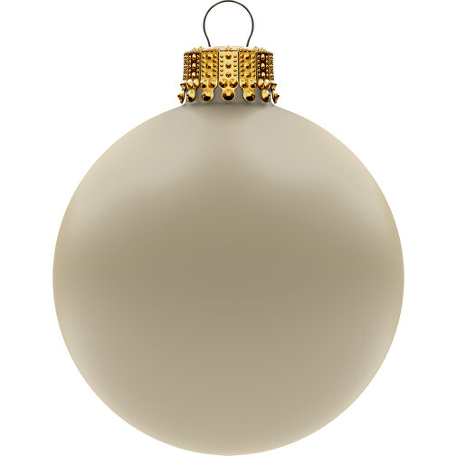 Petite boule de Noël 57 mm, couronne dorée, mate, Image 1
