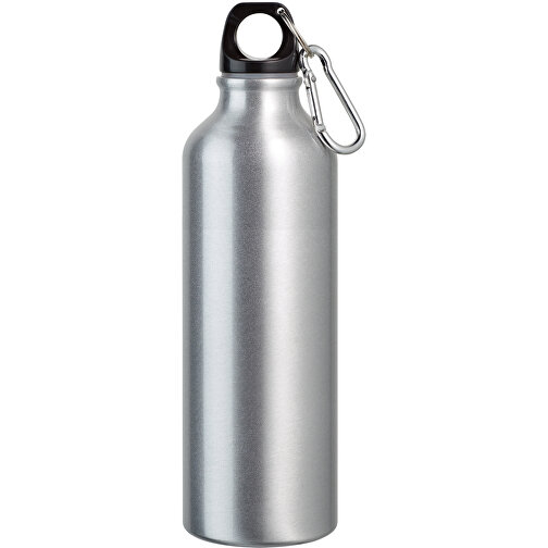 SIDEROT. Aluminium-Sportflasche Mit Karabiner 750 Ml , satinsilber, 1,00cm (Höhe), Bild 1