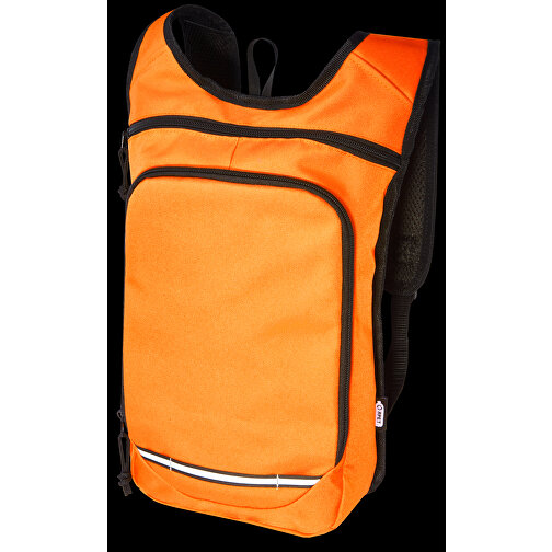 Trails GRS RPET Outdoor Rucksack 6,5 L , orange, GRS zertifiziertes recyceltes Polyester, 22,00cm x 36,00cm x 8,50cm (Länge x Höhe x Breite), Bild 6