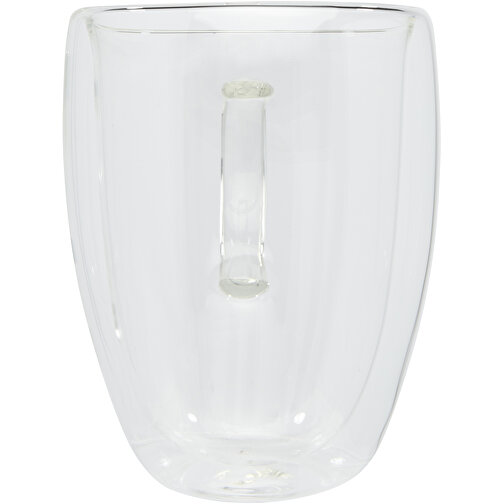 Manti 2-teiliger 350 Ml Doppelwandiger Glasbecher Mit Bambusuntersetzer , transparent / natural, Borosilikatglas, Bambusholz, 12,00cm x 11,20cm (Länge x Höhe), Bild 4