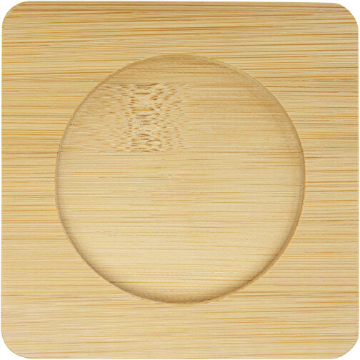 Dos tazas de vidrio de doble pared de 250 ml con posavasos de bambú 'Manti', Imagen 6