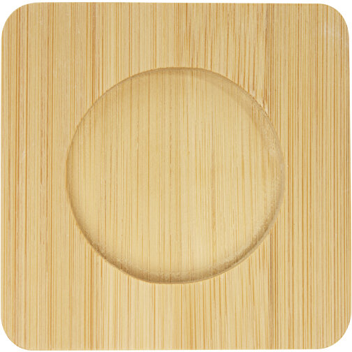 Dos tazas de vidrio de doble pared de 100 ml con posavasos de bambú 'Manti', Imagen 6