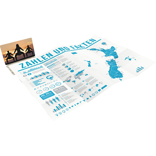 Faltplan Concept-Card Small Green+blue 40 Offset , individuell, 5,50cm x 8,50cm (Länge x Breite), Bild 1
