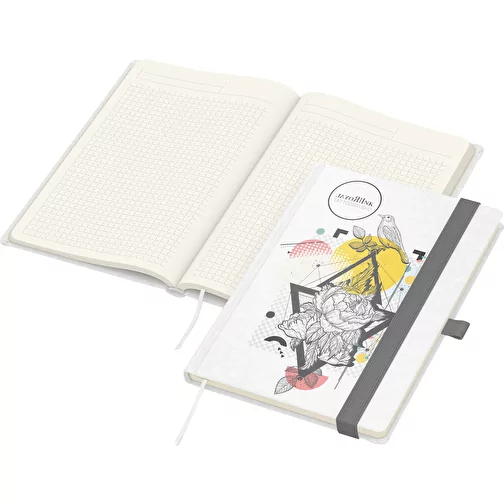 Carnet de notes Match-Book Creme Beseller Natura individuel A5, gris argenté, Image 1