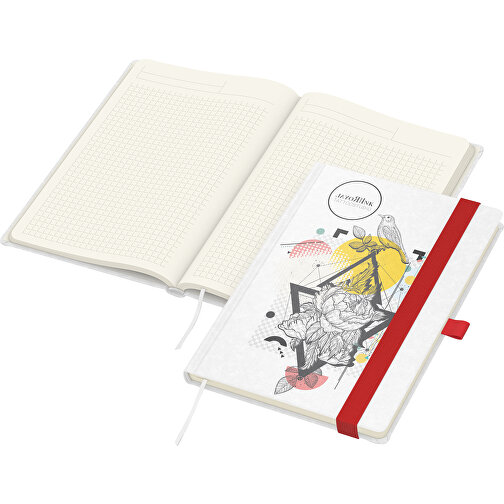 Notebook Match-Book Cream Beseller Natura indywidualny A4, czerwony, Obraz 1