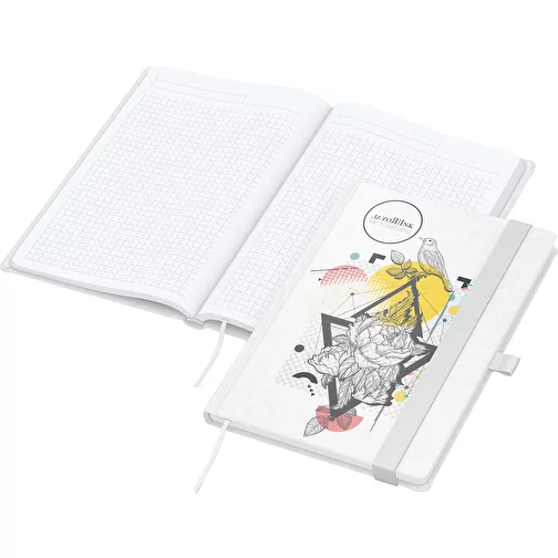 Taccuino Match-Book Bianco bestseller A5, Natura individual, bianco, Immagine 1
