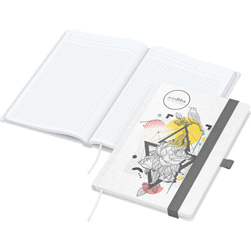 Carnet de notes Match-Book White bestseller A4, Natura individuel, gris argenté, Image 1
