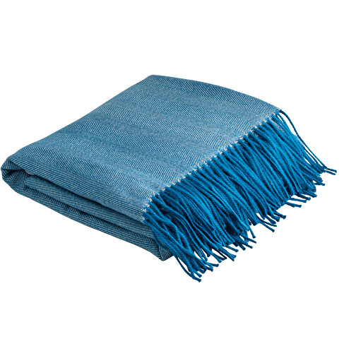 SMOOTH. Decke Aus 100% Acryl Mit Einem Band Für Personalisierungskarte , blau, 1,00cm (Höhe), Bild 1