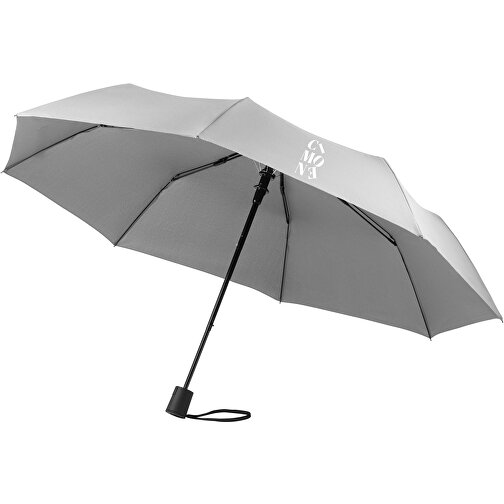 CIMONE. Faltbarer Regenschirm Aus RPET Mit PP-Griff , hellgrau, rPET. 190T pongee. PP, 1,00cm (Höhe), Bild 4