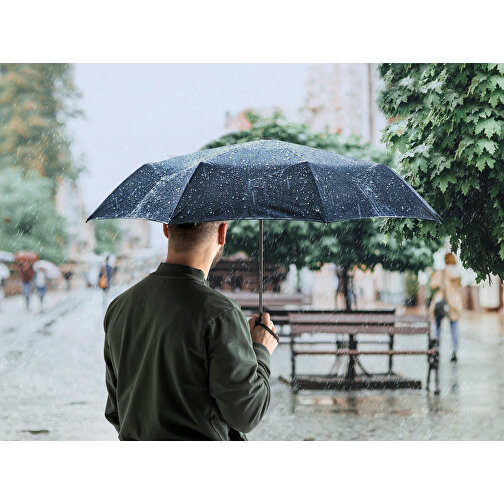 CIMONE. Faltbarer Regenschirm Aus RPET Mit PP-Griff , hellgrau, rPET. 190T pongee. PP, 1,00cm (Höhe), Bild 6