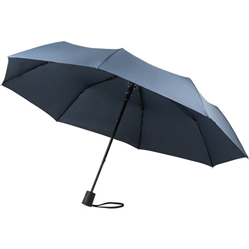 CIMONE. Faltbarer Regenschirm Aus RPET Mit PP-Griff , blau, rPET. 190T pongee. PP, 1,00cm (Höhe), Bild 1