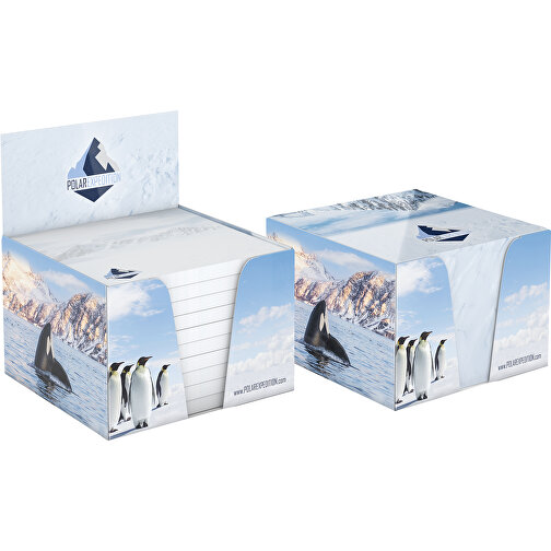 Haftnotiz Pop-Up-Box Individuell 72 X 72, 500 Blatt , individuell, weißes Haftpapier weißer Karton, 7,20cm x 7,20cm (Länge x Breite), Bild 1