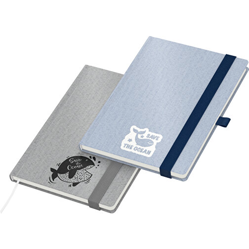 Carnet de notes Ocean-Book green+blue gris incl. gaufrage noir, Image 2