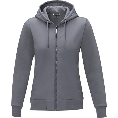 Darnell Hybridjacke Für Damen , stahlgrau, Dull cire 380T Woven 100% Nylon, 38 g/m2, Contrast fabric, Strick 60% Baumwolle, 40% Polyester, 345 g/m2, XL, , Bild 3