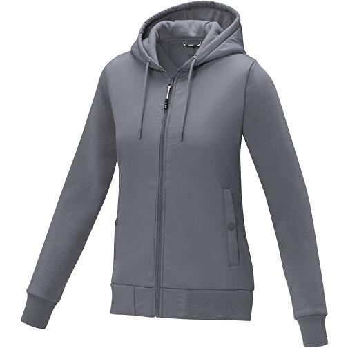 Darnell Hybridjacke Für Damen , stahlgrau, Dull cire 380T Woven 100% Nylon, 38 g/m2, Contrast fabric, Strick 60% Baumwolle, 40% Polyester, 345 g/m2, S, , Bild 1