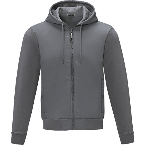 Darnell Hybridjacke Für Herren , stahlgrau, Dull cire 380T Woven 100% Nylon, 38 g/m2, Contrast fabric, Strick 60% Baumwolle, 40% Polyester, 345 g/m2, XXL, , Bild 3