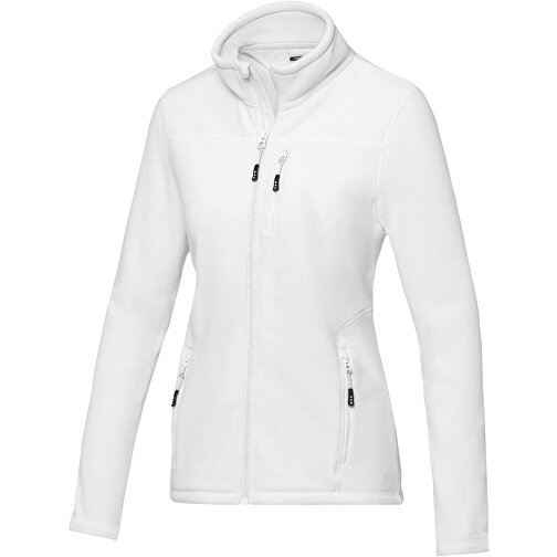 Amber GRS Recycelte Fleecejacke Für Damen , weiß, Microfleece 100% GRS zertifiziertes recyceltes Polyester, 174 g/m2, L, , Bild 1