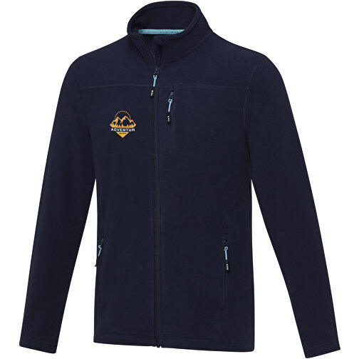 Amber GRS Recycelte Fleecejacke Für Herren , navy, Microfleece 100% GRS zertifiziertes recyceltes Polyester, 174 g/m2, S, , Bild 2