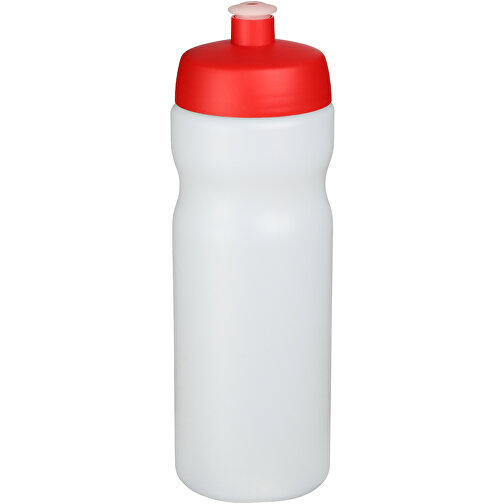 Baseline® Plus 650 Ml Sportflasche , rot / transparent weiß, HDPE Kunststoff, PP Kunststoff, 22,30cm (Höhe), Bild 1