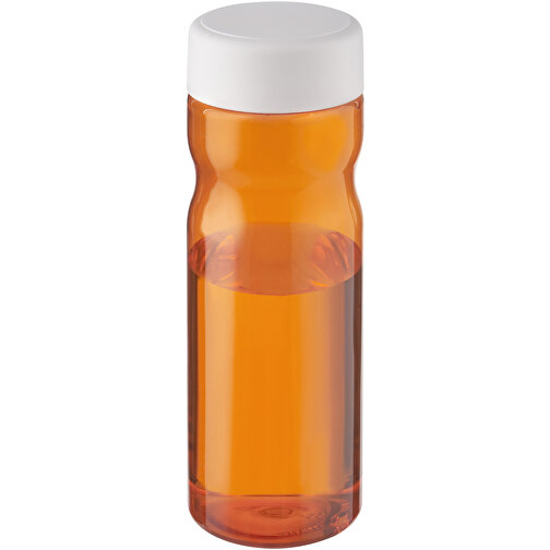 H2O Active® Eco Base 650 Ml Sportflasche Mit Drehdeckel , orange / weiß, PCR Kunststoff, PP Kunststoff, 20,60cm (Höhe), Bild 1