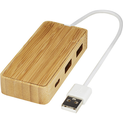 Tapas USB-Hub Aus Bambus , natur, Bambusholz, 8,70cm x 1,60cm x 4,00cm (Länge x Höhe x Breite), Bild 1