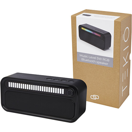 Music Level 5W RGB-Stimmungslicht Bluetooth® Lautsprecher , schwarz, ABS Kunststoff, 20,00cm x 6,80cm x 6,00cm (Länge x Höhe x Breite), Bild 5