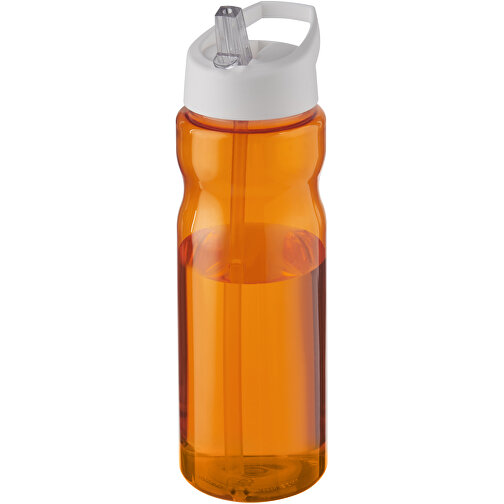 H2O Active® Eco Base 650 Ml Sportflasche Mit Ausgussdeckel , orange / weiß, PCR Kunststoff, 72% PP Kunststoff, 17% SAN Kunststoff, 11% PE Kunststoff, 21,80cm (Höhe), Bild 1
