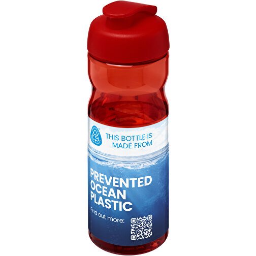 H2O Active® Eco Base 650 Ml Sportflasche Mit Klappdeckel , rot, PCR Kunststoff, PP Kunststoff, 22,10cm (Höhe), Bild 2